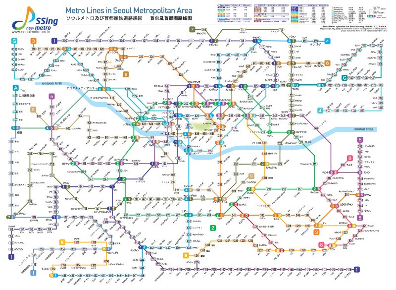 韓国地下鉄路線図